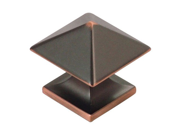 Hickory Hardware P3015 OBH Studio Knob 1 1 4 Sq Oil Rubbed Bronze Highlighte 2 Pack