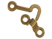 The Hillman Group 853010 Solid Brass Decorative Hooks with Staples Bright Brass Finish 2 Pack