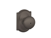 Schlage F40 PLY 613 CAM Camelot Collection Plymouth Privacy Knob Oil Rubbed Bronze