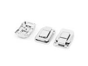 uxcell® Suitcase Chest Metal Toggle Catch Latch 49mm x 33mm Silver Tone 3Pcs