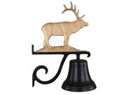 Montague Metal Products Cast Bell with Gold Elk