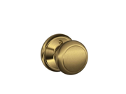 Schlage F170 AND Andover Single Dummy Door Knob from the F Series Antique Brass