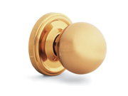 Weslock 610B Ball Privacy Door Knob Set Polished Brass