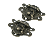 uxcell® Cabinet Furniture Hardware Bronze Tone Antique Style Latch Pack of 2