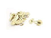 uxcell® Jewelry Case Box Suitcase Hasp Lock Latch Gold Tone 8PCS