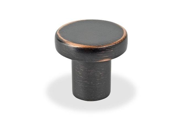 Topex Z20780280010 Flat Circular Knob Brushed Oil Rubbed Bronze 28mm Overall