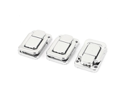 uxcell® 3cm x 4.5cm x 1cm Metal Wardrobe Box Case Latch Hasp Silver Tone 3Pcs
