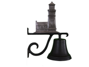 Montague Metal Products Cast Bell with Swedish Iron Cottage Lighthouse