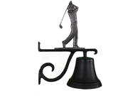 Montague Metal Products Cast Bell with Swedish Iron Golfer