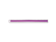 Westcott Plastic Ruler with Rubber Finger Grip 12in 30cm Assorted Translucent