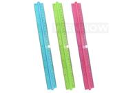 Wennow 3 Pcs 12 Inch Ruler with Handle Grip Pink?Blue?Green