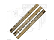 wennow 3 Pcs 12 Inch 30 cm Metal Edge Wood Ruler