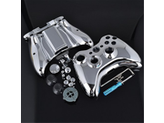 Full Housing Chrome Silver Shell with Buttons for Xbox 360 Controller