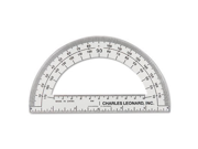 CLI Protractor w 6 Ruler Plastic Clear Sold as 1 Each LEO 77106
