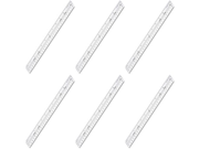 S.P. Richards Company Standard Metric Ruler 12 Long Holes for Binders Clear SPR01488 6 Packs