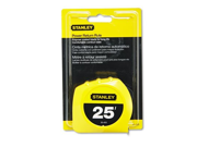 Power Return Tape Measure Plastic Case 1 x 25ft Yellow Sold as 1 Each