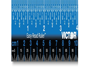 Victor Plastic Dual Color 12 Easy Read Ruler EZ12PBL