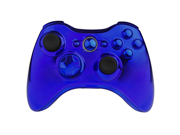 Generic Full Controller Shell Case Housing Compatible for Microsoft Xbox 360 Wireless Controller Color Blue