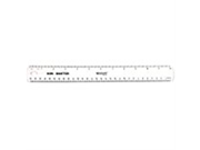 Westcott English and Metric Shatterproof Ruler Clear 12