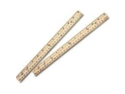 WOODEN RULER with METAL EDGE