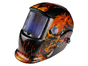 Leegoal Solar Powered Auto Darkening Welding Helmet Skull Flame