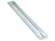 Westcott Finger Grip Ruler Smoke Plastic Inches and Metric 12 Inch 00402