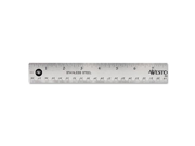 Westcott Stainless Steel Ruler with Cork Back and Hang Hole 15 Silver