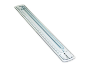 Westcott Finger Grip Ruler Scaled 1 16th and Metric Plastic 12 LSmoke Sold as 1 Each ACM 00402
