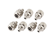 7Pcs 5mm Thread 6mm Hose OD Metal Pneumatic Air Hose Quick Coupler