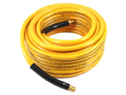 Forney 75411 Air Hose Yellow PVC with 1 4 Inch Male NPT Fittings On Both Ends 3 8 Inch by 50 Feet