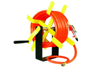 Amflo 501HR RET Manual Hose Reel With 250 PSI 3 8 x 50 PVC Orange Air Hose