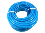 Forney 75445 Air Hose Blue Polyurethane Flex with 1 4 Inch Male NPT Fittings On Both Ends 3 8 Inch by 100 Feet