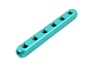 uxcell Aluminum Quick Connect 6 Outlet Air Manifold Splitter Teal Green