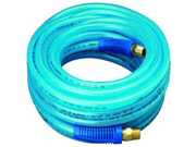 Amflo 14 100 Blue 300 PSI Polyurethane Air Hose 1 4 x 100 With 1 4 MNPT Swivel and Field Repairable Ends
