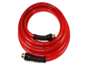 Coilhose Pneumatics PFE61006TR Flexeel Reinforced Polyurethane Air Hose 3 8 Inch ID 100 Foot Length with 2 3 8 Inch MPT Reusable Strain Relief Fittings Tra
