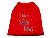 Screenprint Santa Paws Pet Shirt Red Lg 14