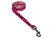 Sassy Dog Wear 4 Feet Pink Leopard Dog Leash X Small