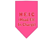Head elf In Charge Screen Print Bandana Bright Pink Large