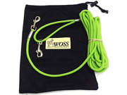 Leashinabag Lightweight 15 Ft. 1 4 Neon Green Pet Tie Out with Handle Loop. For Dogs up to 70 Pounds. 100% USA Made.