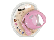 Avenue Design Retractable Tape Leash for Dogs Pink X Small 10 Feet