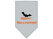 Happy Halloween Screen Print Bandana Grey Small