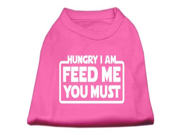 Hungry I am Screen Print Shirt Bright Pink XL 16