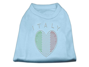 Italy Rhinestone Shirts Baby Blue XXL 18