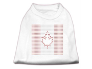 Canadian Flag Rhinestone Shirts White S 10