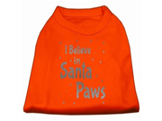 Screenprint Santa Paws Pet Shirt Orange Lg 14