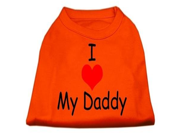 I Love My Daddy Screen Print Shirts Orange XXL 18
