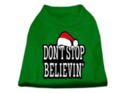 Dont Stop Believin Screenprint Shirts Emerald Green XL 16