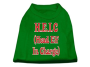 Head Elf in Charge Screen Print Shirt Emerald Green Sm 10