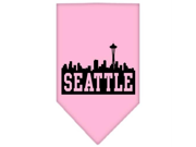 Seattle Skyline Screen Print Bandana Light Pink Small
