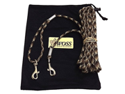 Leashinabag Lightweight 15 Ft. 1 4 Brown Black Mix Pet Tie Out with Handle. For Dogs up to 70 Pounds. 100% USA Made.